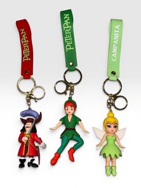Inspired Character Keychain Set | Tinker Fairy Captain Hook Bag Charms
